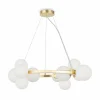 Fashion Maytoni suspension Dallas, à 11 lampes, doré/blanc
