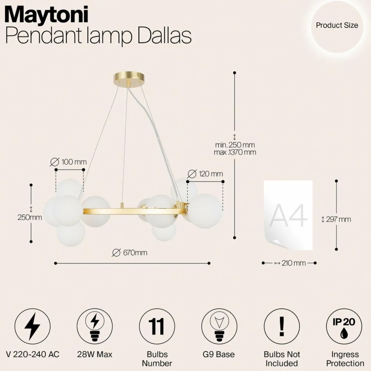 maytoni_suspension_dallas___lampes_dorblanc_1.webp Fashion Maytoni suspension Dallas, à 11 lampes, doré/blanc