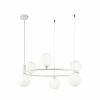 Shop Maytoni Suspension Ring, blanc/blanc, 6 lampes verre Ø 58 cm
