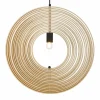 Flash Sale Maytoni Suspension Roots, forme sphérique, Ø 60 cm, beige, bois