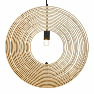 Flash Sale Maytoni Suspension Roots, forme sphérique, Ø 60 cm, beige, bois
