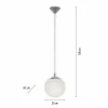 New Paul Neuhaus Bolo suspension, abat-jour en verre, Ø 20cm