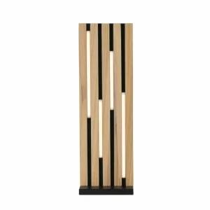 Hot Q-Smart-Home Paul Neuhaus Lampe de table LED Smart Q-Akustik bois hauteur 60 cm