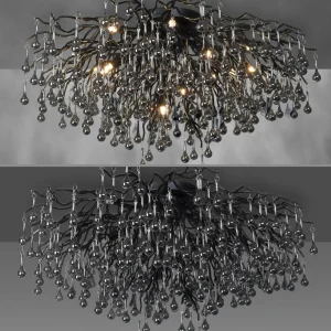 Online Paul Neuhaus plafonnier Icicle, 14 lampes, noir