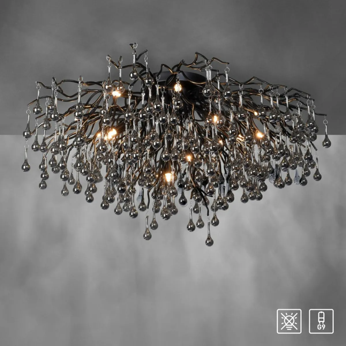 paul_neuhaus_plafonnier_icicle__lampes_noir_6.webp Online Paul Neuhaus plafonnier Icicle, 14 lampes, noir