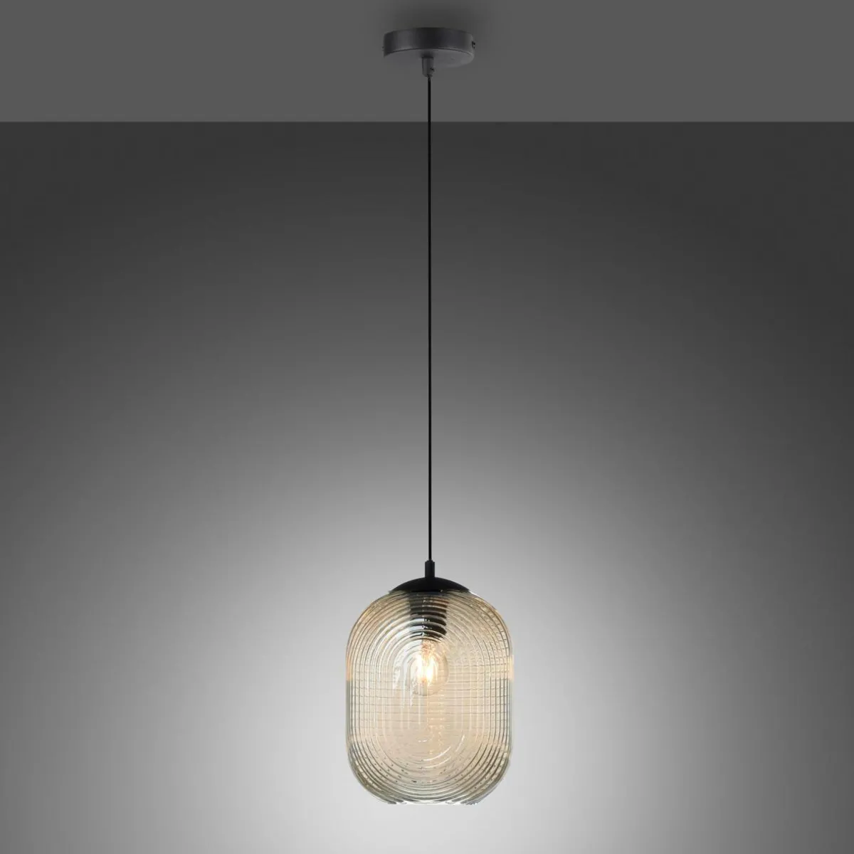 paul_neuhaus_suspension_shitake_ambre_verre___cm_e_1.webp Sale Paul Neuhaus Suspension Shitake, ambre, verre, Ø 19 cm, E27