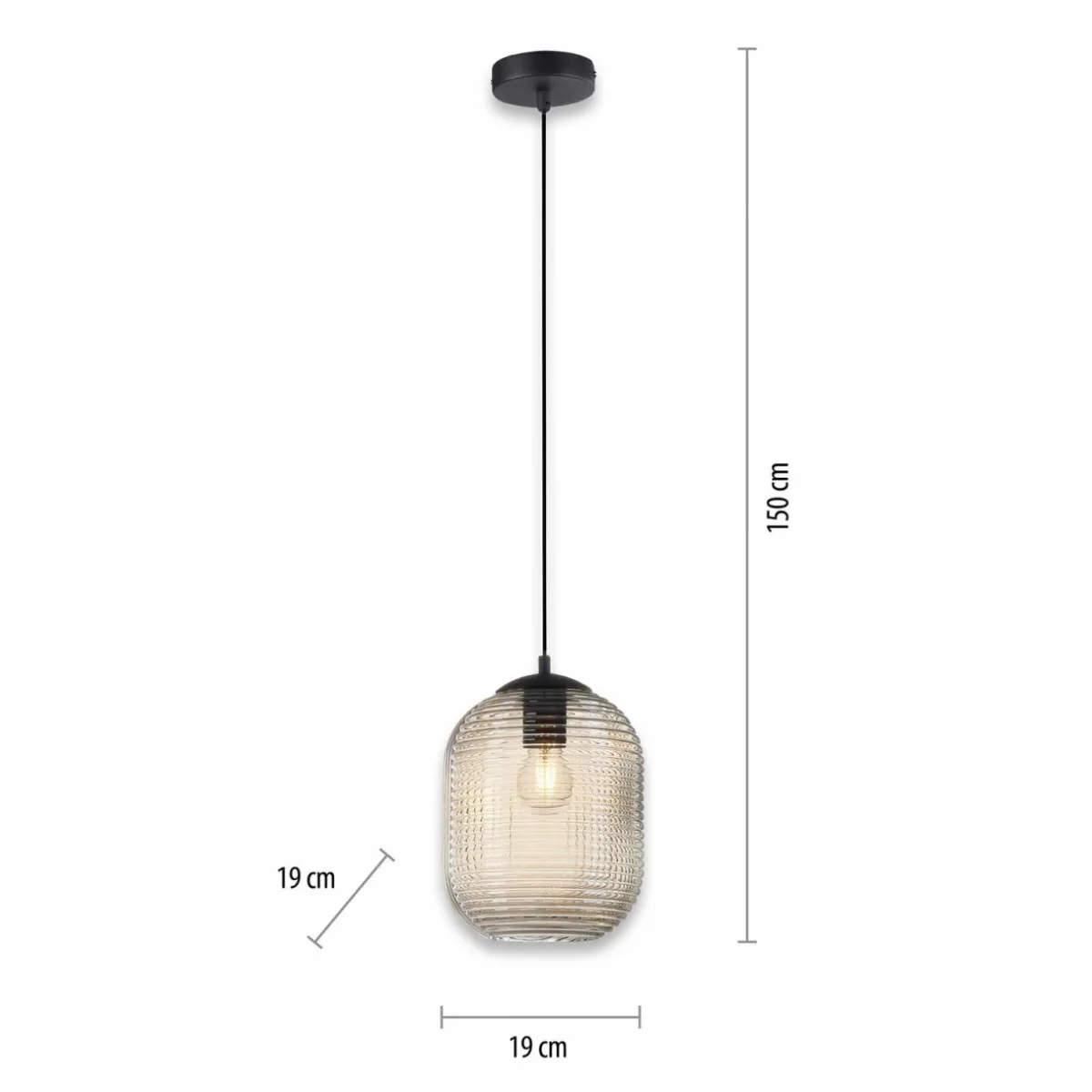 paul_neuhaus_suspension_shitake_ambre_verre___cm_e_3.webp Sale Paul Neuhaus Suspension Shitake, ambre, verre, Ø 19 cm, E27