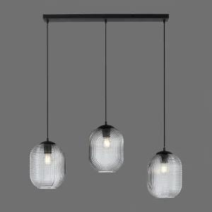 Online Paul Neuhaus Suspension Shitake, gris fumé, verre, 86 cm, E27