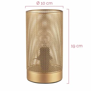 Best Sale Pauleen Mesh lampe à poser dorée