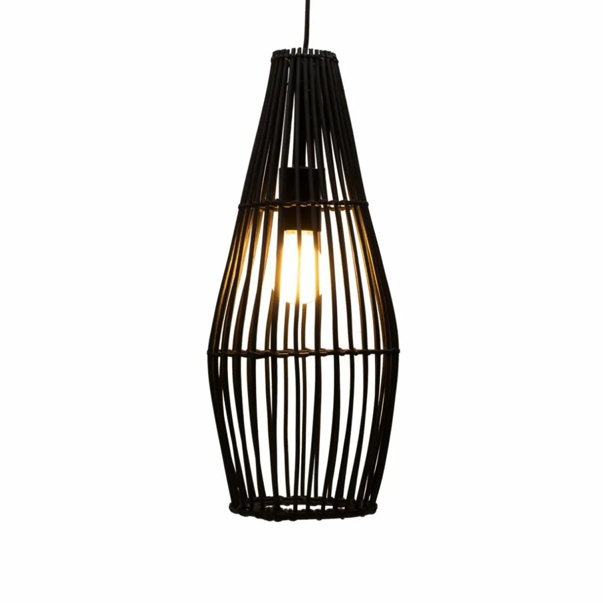 pauleen_timber_love_suspension_en_rotin_noire_0.webp Clearance Pauleen Timber Love suspension en rotin, noire