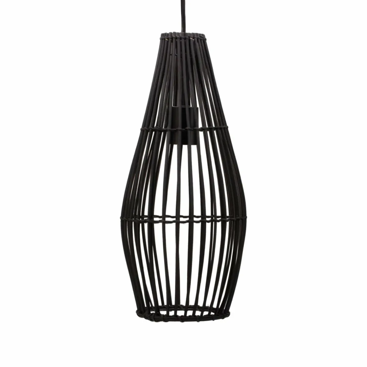 pauleen_timber_love_suspension_en_rotin_noire_1.webp Clearance Pauleen Timber Love suspension en rotin, noire