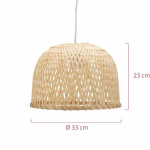 Best Pauleen Woody Pearl suspension, abat-jour bambou