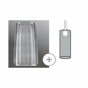 Online Paulmann Abat-jour Drio, gris fumé, Ø 15,2 cm, verre