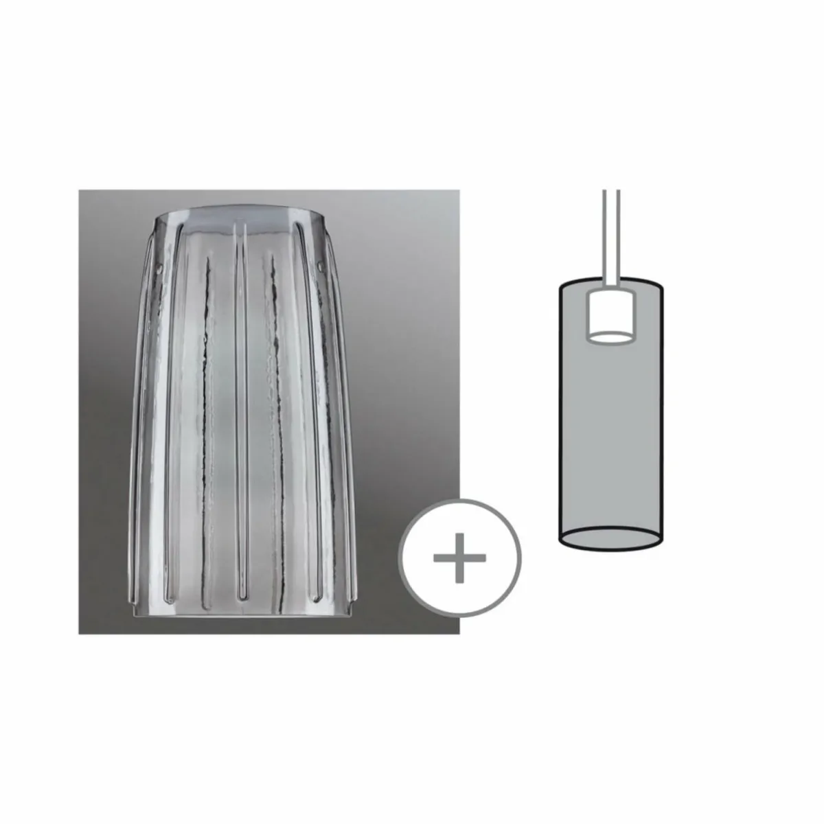 paulmann_abatjour_drio_gris_fum___cm_verre_3.webp Online Paulmann Abat-jour Drio, gris fumé, Ø 15,2 cm, verre