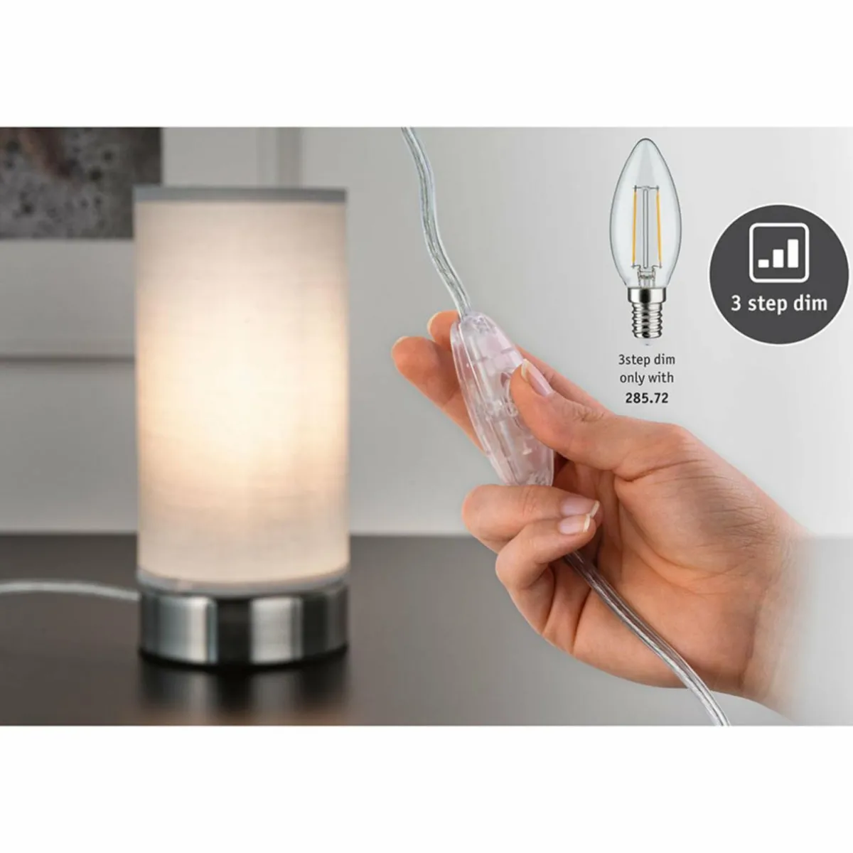 paulmann_pia_lampe__poser_en_tissu_gris_clair_0.webp Sale Paulmann Pia lampe à poser en tissu, gris clair