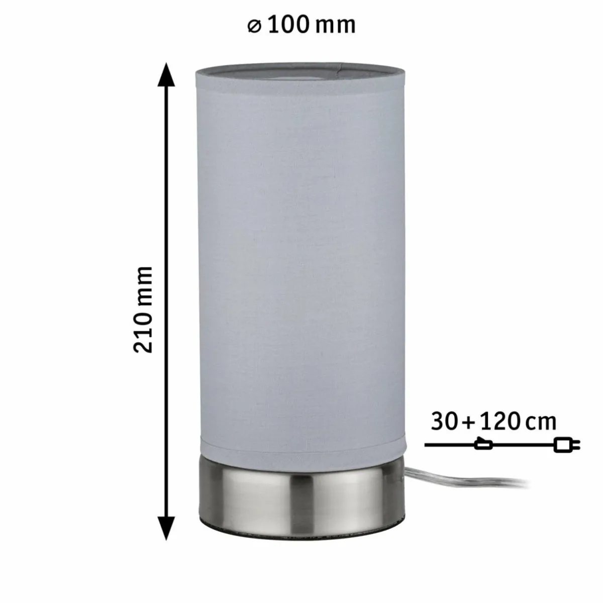 paulmann_pia_lampe__poser_en_tissu_gris_clair_4.webp Sale Paulmann Pia lampe à poser en tissu, gris clair