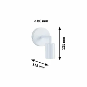 Outlet Paulmann Ravi applique murale E27, blanc mat