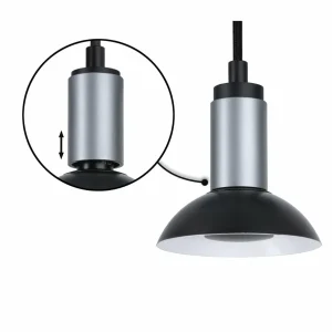 Shop Paulmann Runa suspension, noire/anthracite