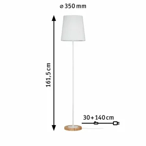 Best Sale Paulmann Stellan lampadaire abat-jour tissu blanc