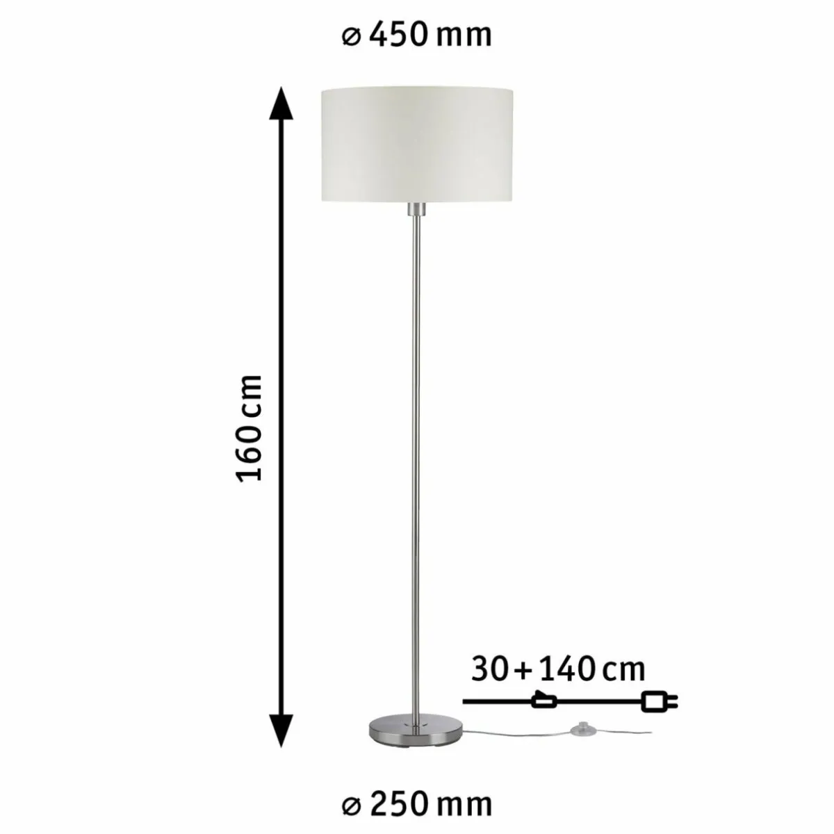 paulmann_tessa_lampadaire_crme_fer_bross_1.webp Shop Paulmann Tessa lampadaire, crème, fer brossé