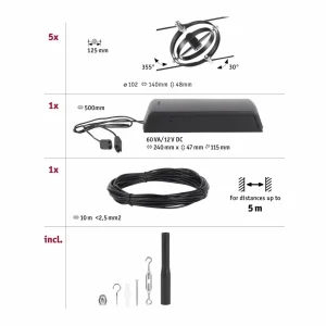 New Paulmann Wire Cardan système câble, 5 lampes, noir
