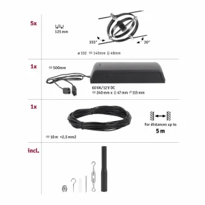 New Paulmann Wire Cardan système câble, 5 lampes, noir