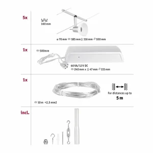 Best Paulmann Wire Sheela système câble 5l. 5 m chrome