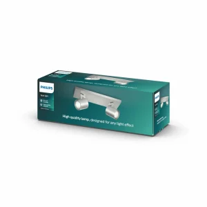 Outlet Philips myLiving Runner spot GU10 2 lampes alu