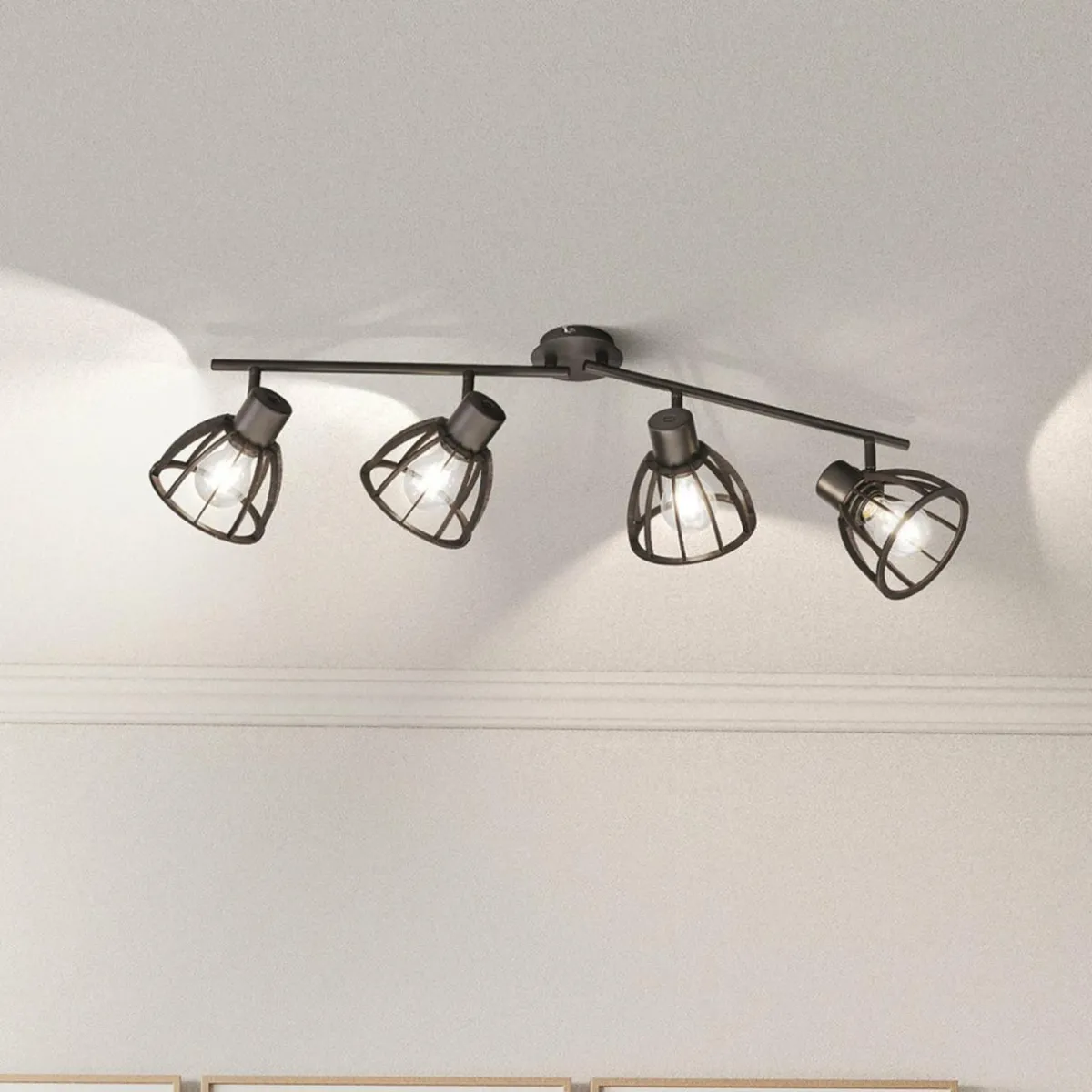 plafonnier__spots_tilda_en_bois__quatre_lampes_2.webp Sale FISCHER & HONSEL Plafonnier à spots Tilda en bois, à quatre lampes
