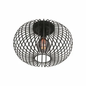Discount Freelight Plafonnier Aglio, Ø 40 cm, noir, métal