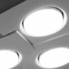 Online TECNICO by Sforzin Plafonnier Anchise, à 3 lampes, longueur 32 cm, blanc, plâtre, GX53