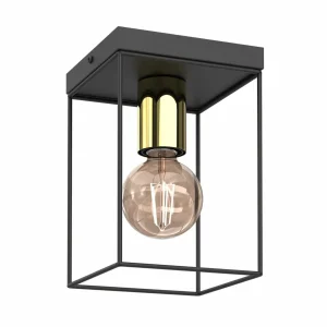 New Luminex Plafonnier Anna avec cadre métallique, à 1 lampe