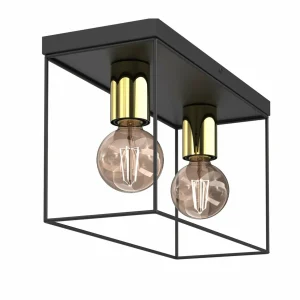 Best Luminex Plafonnier Anna avec cadre métallique, à 2 lampes