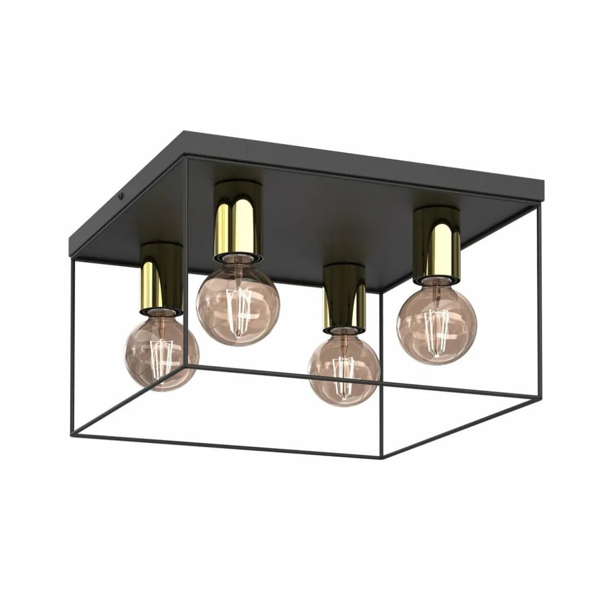 plafonnier_anna_cadre_mtal___lampes_carr_0.webp Flash Sale Luminex Plafonnier Anna cadre métal à 4 lampes carré