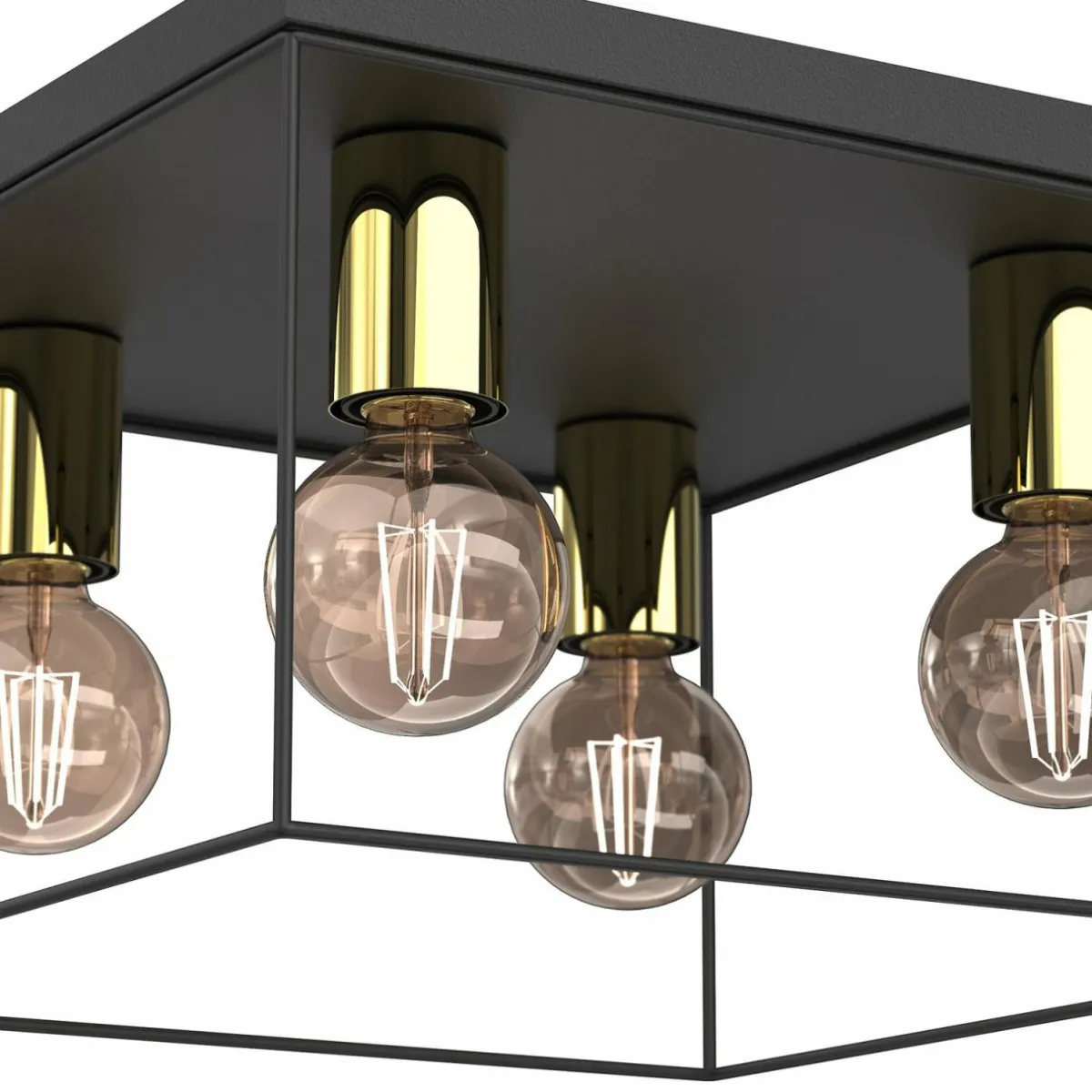 plafonnier_anna_cadre_mtal___lampes_carr_2.webp Flash Sale Luminex Plafonnier Anna cadre métal à 4 lampes carré