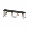 Sale Luminex Plafonnier Anna cadre métal à 4 lampes rectangle
