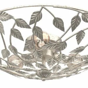 Online Luminex Plafonnier Arion, crème/or patiné, Ø 63 cm, acier
