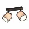 New Trio Lighting Plafonnier avec spots Burton, allongé, à deux lampes