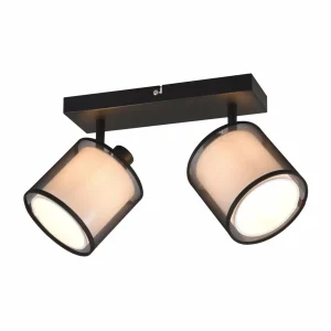 New Trio Lighting Plafonnier avec spots Burton, allongé, à deux lampes