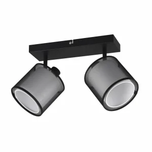 New Trio Lighting Plafonnier avec spots Burton, allongé, à deux lampes