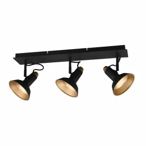 Hot Trio Lighting Plafonnier avec spots Roxie orientable 3flg. noir mat