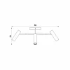 Sale Luminex Plafonnier Axion, à 4 lampes, couleur titane, acier