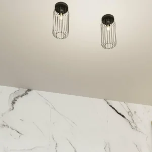 New EMIBIG LIGHTING Plafonnier Barn, Ø 16 cm, noir, métal, E27