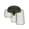 Clearance EMIBIG LIGHTING Plafonnier Barn, 3 lampes, Ø 30 cm, noir, métal, E27