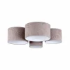 Shop Euluna Plafonnier Boucle avec quatre abat-jour, gris
