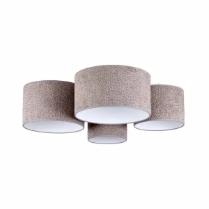 Shop Euluna Plafonnier Boucle avec quatre abat-jour, gris