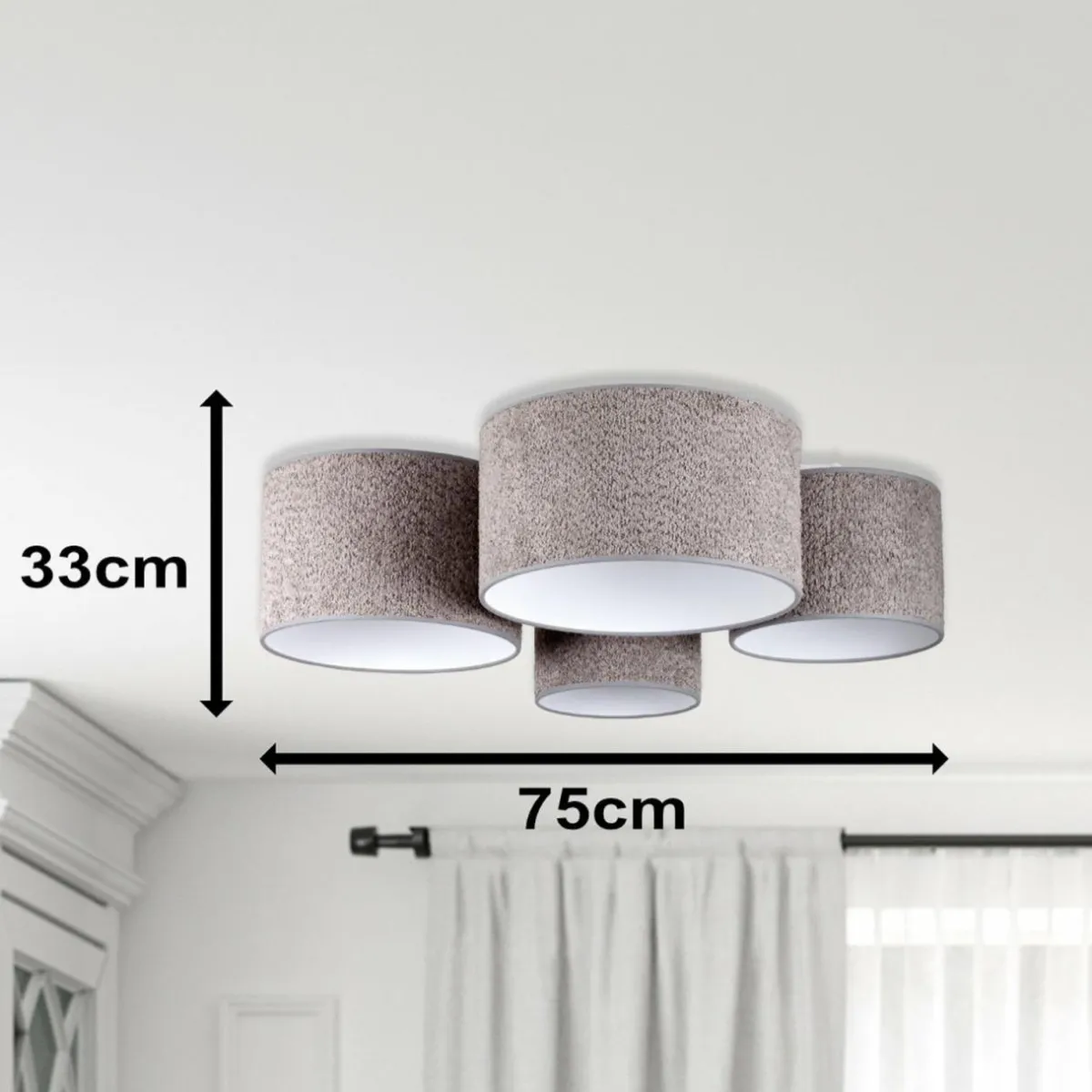 plafonnier_boucle_avec_quatre_abatjour_gris_2.webp Shop Euluna Plafonnier Boucle avec quatre abat-jour, gris