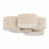 Flash Sale Euluna Plafonnier Boucle avec six abat-jour, écru