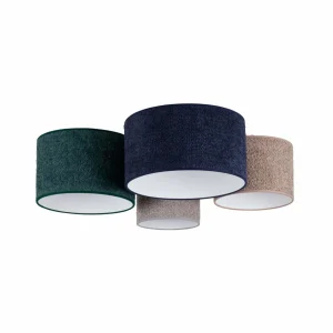 Cheap Euluna Plafonnier Boucle x4 bleu/vert/cappuccino/gris
