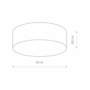 Clearance Nowodvorski Lighting Plafonnier Cameron, gris, Ø 65 cm